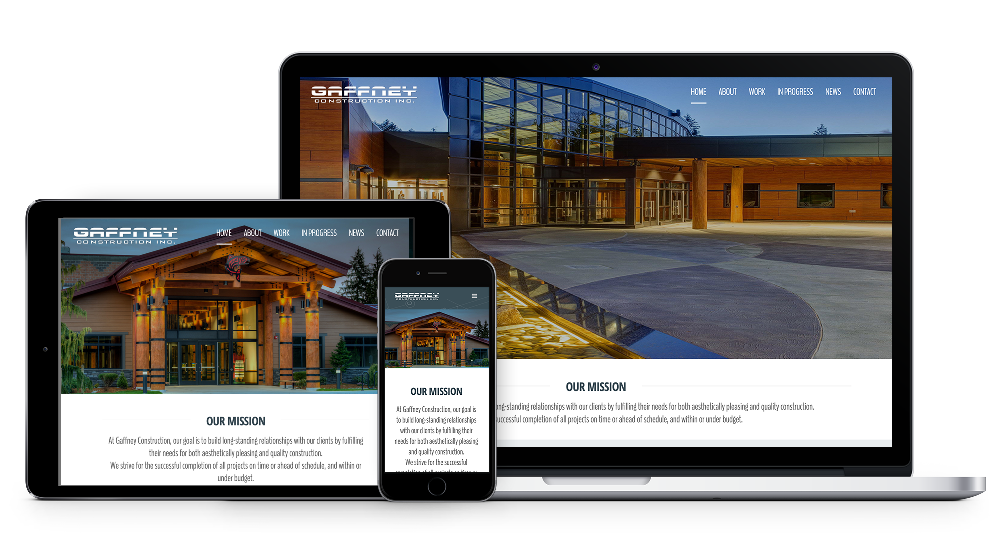 Gaffney Construction responsive website