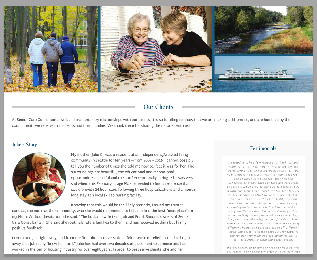 Senior care Consultants website